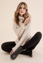 Arctic 500 Den Fleece Lined Opaque Tights by Gabriella in black