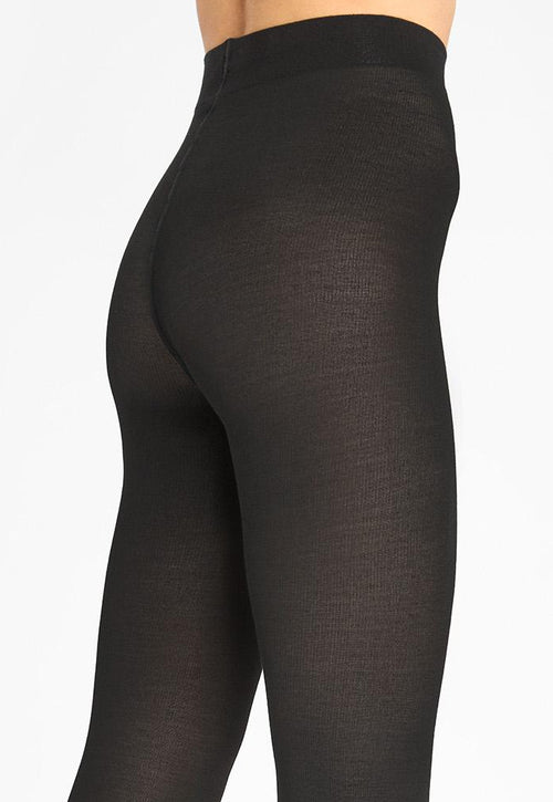Cashmere Rich Smooth Opaque Tights by Marilyn in black