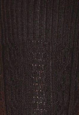 Costina Ribbed Cable Knit Patterned Tights by Veneziana at