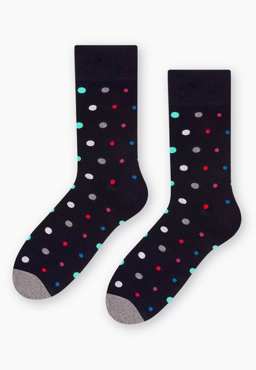 Random Dots Patterned Socks in Navy by More