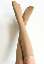 Katrin 40 Den Opaque Knee-High Socks by Veneziana in visone tan nude