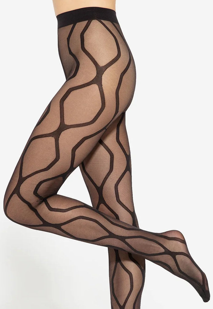 Modern 05 Geometric Patterned Sheer Tights by Gatta