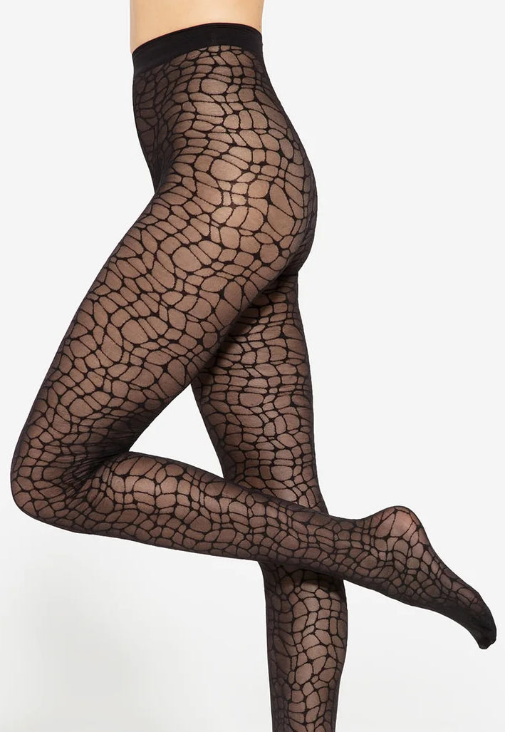 Leopard Black Sheer Patterned Tights an Over the Knee Effect Pantyhose for  Women Sexy Fashion Tights -  Sweden