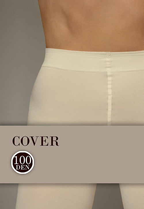 Cover 100 Den 3D Coloured Opaque Tights waistband