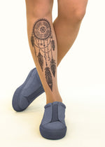 Black Dreamcatcher Tattoo Printed Sheer Tights/Pantyhose