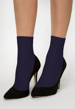 Katrin 40 Denier Opaque Ankle Socks in Violet Purple
