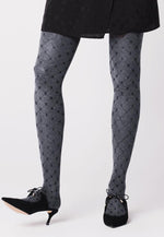 Matilda Diamonds & Dots Patterned Opaque Tights by Fiore