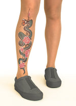 Serpent Power Tattoo Printed Sheer Tights/Pantyhose