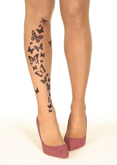 Dear Denier High Waisted Emili Bow Lace Sustainable Tights - Tights from  Luxury-Legs.com UK