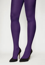 Tonic 40 Den Coloured Opaque Tights in Ink purple