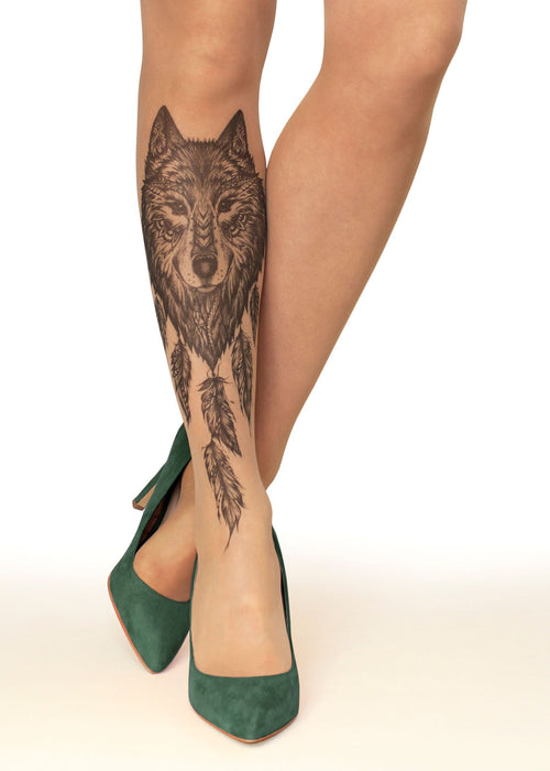 Sugar Skull Tattoo Printed Sheer Tights at Ireland's Online Shop
