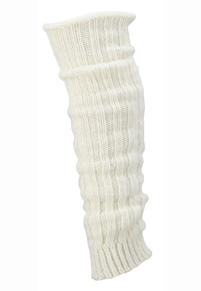 Alpaka Wool Chunky Knit Leg Warmers by Socks4Fun in ecru white cream