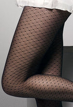 Beatrice Dotted Net Sheer Tights by Veneziana