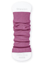 Ribbed Cotton Kids' Leg Warmers by Steven in berry pink