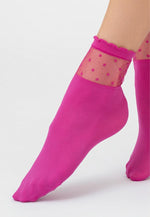 Bibbi Polka Dot Patterned Opaque Socks by Veneziana