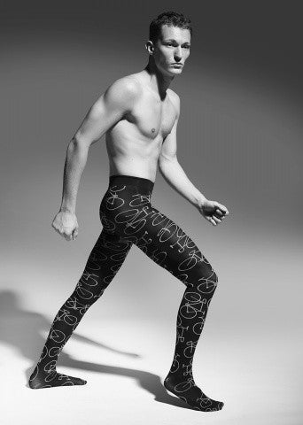 Bicycles Patterned Tights for Men by Adrian