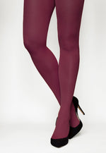 Tonic 40 Den Coloured Opaque Tights by Marilyn in burgund red wine