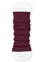 Ribbed Cotton Kids' Leg Warmers by Steven in burgundy maroon red