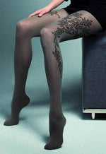 Carol Fashion Tights with Floral Design by Veneziana