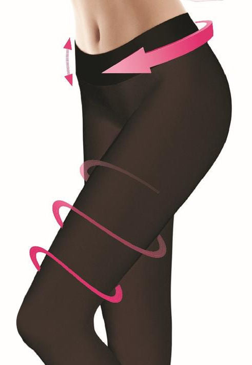Comfort 70 Den Seamless Opaque 3D Tights by Golden Lady in black