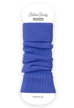 Ribbed Cotton Kids' Leg Warmers by Steven in cobalt cornflower blue