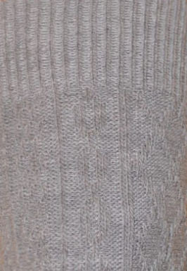Cortina Knitted Fashion Over-Knee Socks by Veneziana in light grey marl