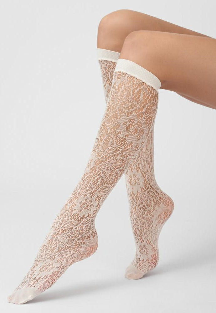 Floral Fine Lace Sheer Socks