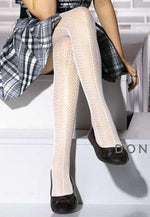 Donatella 05 Girls' Fishnet & Stripes Tights by Gatta