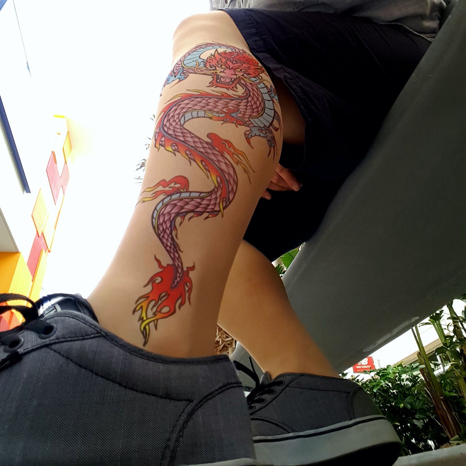 Fire Dragon Tattoo Printed Sheer Tights at Ireland's Online Shop –  DressMyLegs