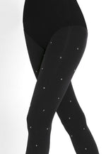 Flash & Black 04 Silver Dotted Patterned Tights by Gatta in black silver