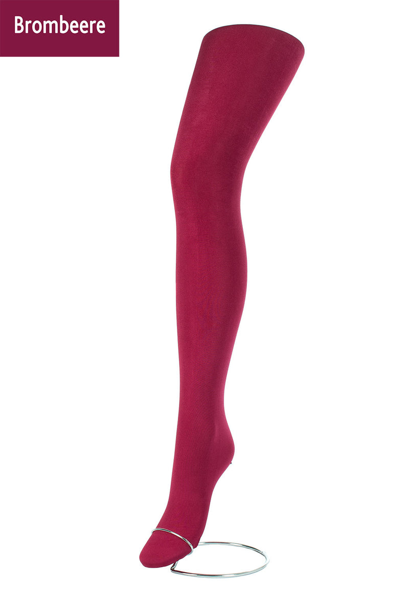 Galaxy 120 Den Glossy Opaque Tights by Giulia in berry pink red