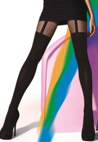 Girl-Up 01 Mock Hold-Up & Suspender Tights by Gatta