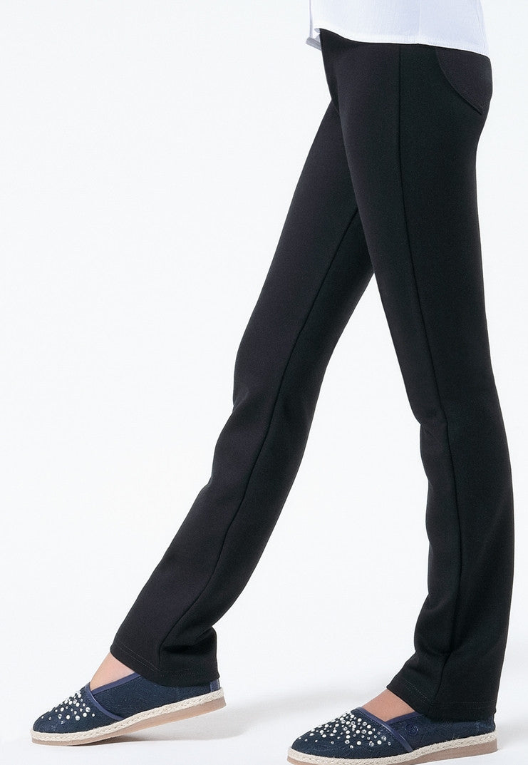 Girls' Skinny Fit Treggings with Back Pockets