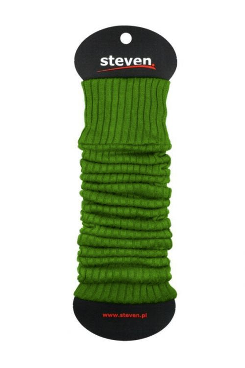 Ribbed Cotton Coloured Leg Warmers by Steven in green