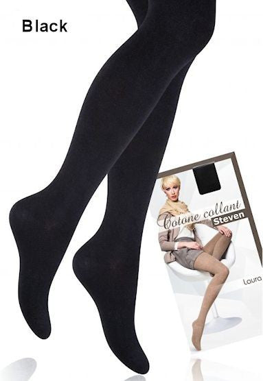Laura Cotton Rich Opaque Tights by Steven
