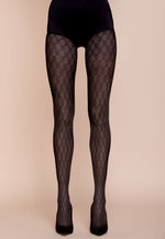 Lema DNA Patterned Opaque Tights by Gabriella in black