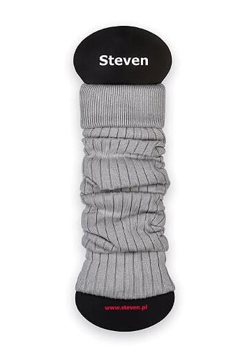 Ribbed Cotton Coloured Leg Warmers by Steven in light grey