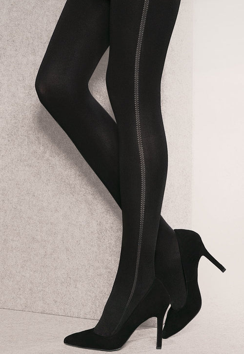 Loretta 124 Side Stripe Opaque Tights by Gatta