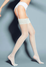 Mary 15 Den Lace Welt Sheer Stockings by Veneziana
