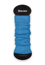 Ribbed Cotton Coloured Leg Warmers by Steven in blue