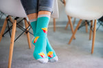 French Fries Patterned Socks in Turquoise by More