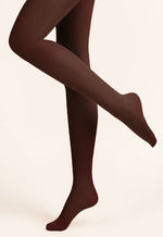 Olga 100 Den Coloured Opaque Tights by Fiore in mocca chocolate brown