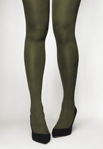 Concorde 60 Denier Coloured Opaque Tights by Lores in military green
