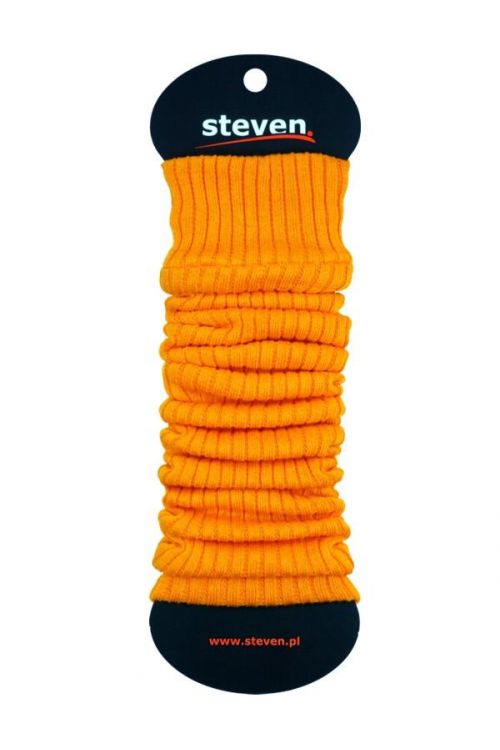Ribbed Cotton Coloured Leg Warmers by Steven in orange
