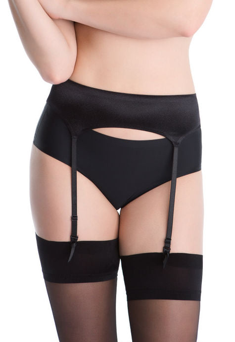 Orchid Satin 4 Straps Black Suspender Belt at Ireland's online shop DressMyLegs Orchid Satin 4 Straps Black Suspender Belt at Ireland's online shop DressMyLegs