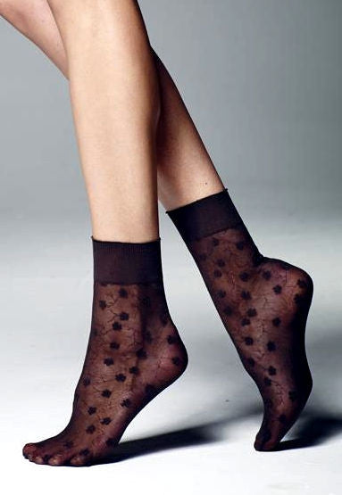 Orsola Floral Lace & Tulle Ankle Socks by Veneziana