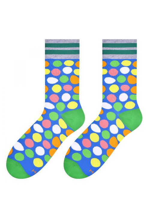 Colourful Pebbles Patterned Socks in Blue by More