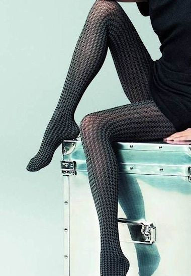 Pepitone Houndstooth Patterned Tights by Veneziana
