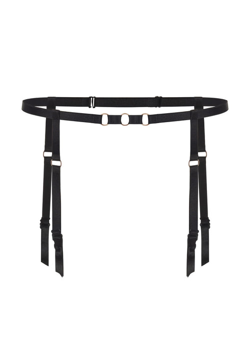 Poppy 4 Straps Harness Suspender Belt by Julimex in black