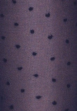 Puntini Polka Dot Micronet Knee-High Socks by Veneziana in marine navy blue